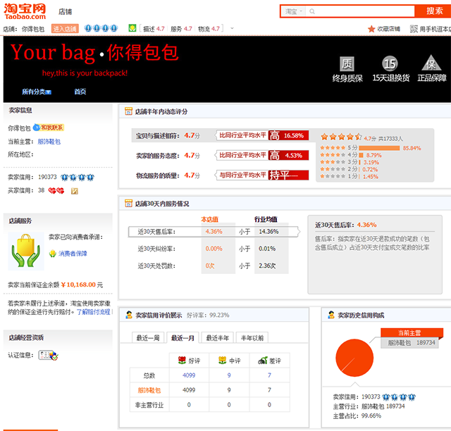 淘宝评分